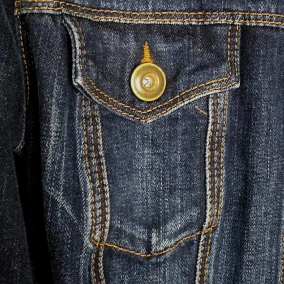 CAbi Jeans Blue Denim Jacket Womens S Style 721 Rodeo Trucker Classic Western - Picture 4 of 12